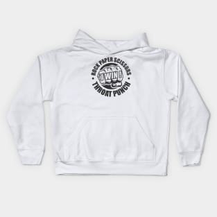 Rock paper scissors Throat Punch Kids Hoodie